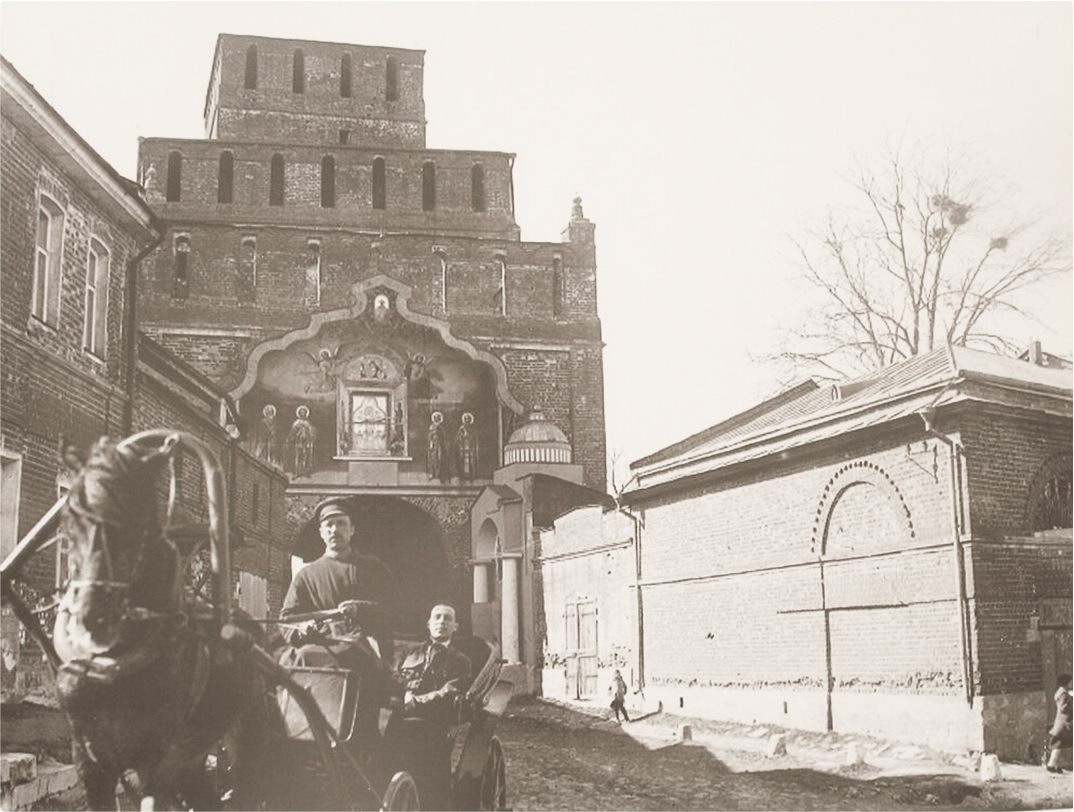 Пятницкие ворота Коломенского кремля, фотография начала 20 века